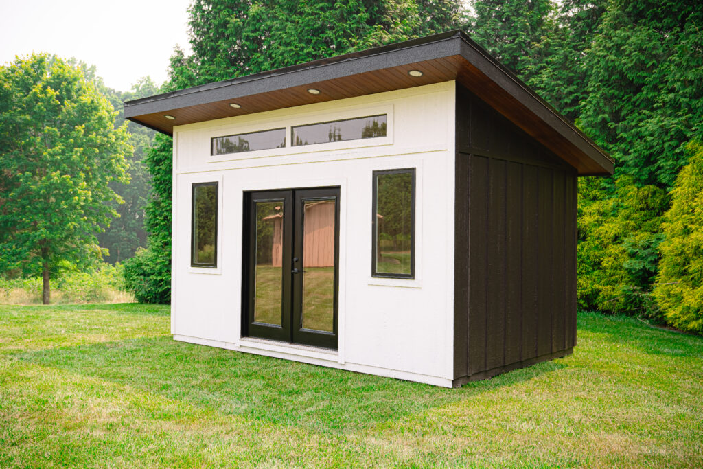Pine View Studio building with double glass doors
